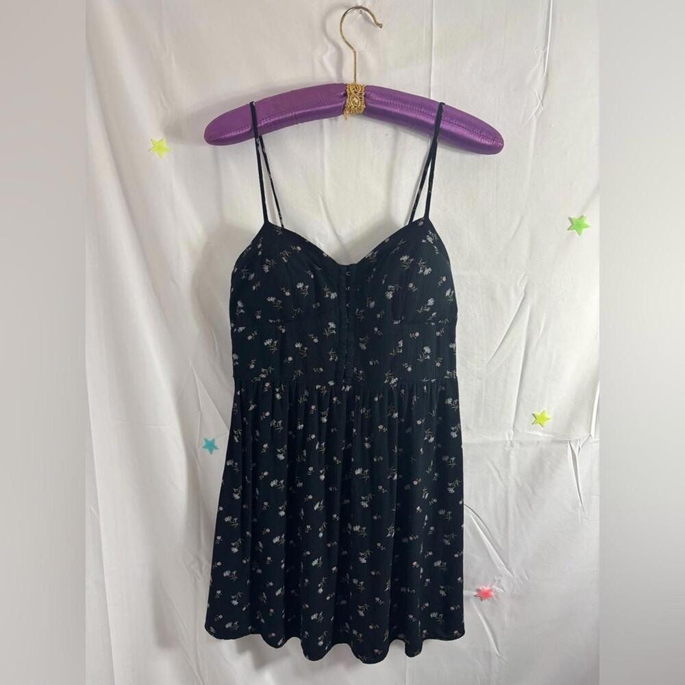 Y2K American Eagle Babydoll Corset Cottage Core Dark Coquette Mini Dress Size M